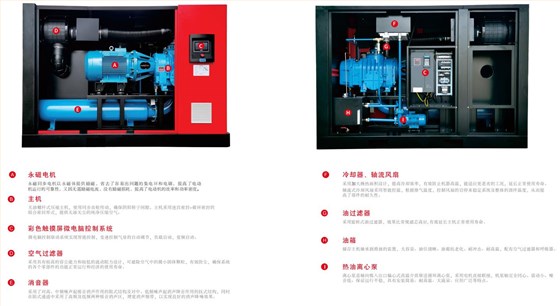 無(wú)油螺桿鼓風(fēng)機結構圖